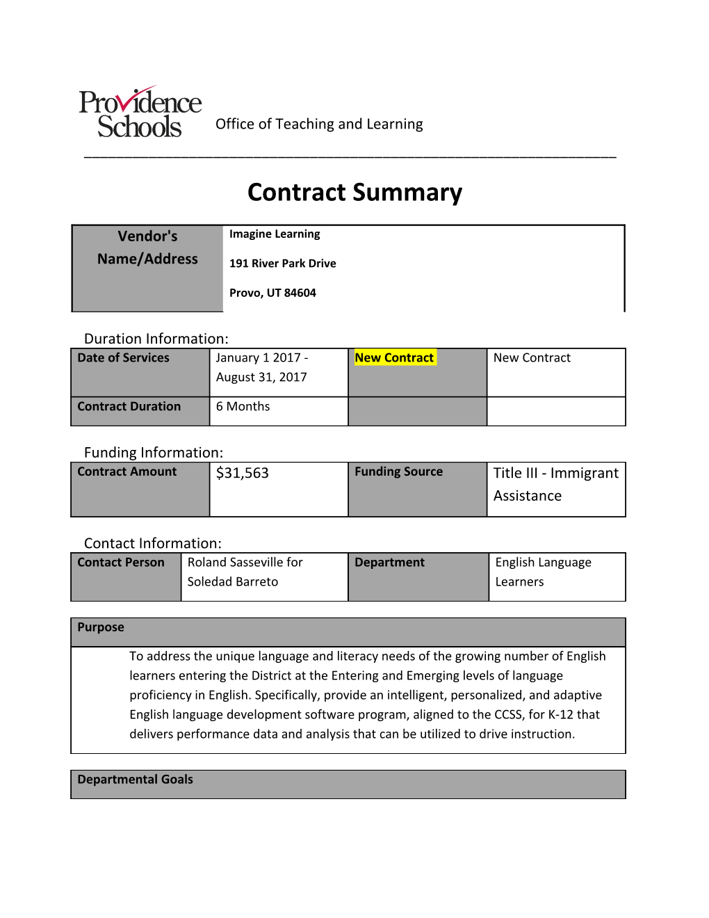 Office of Teaching and Learning ______