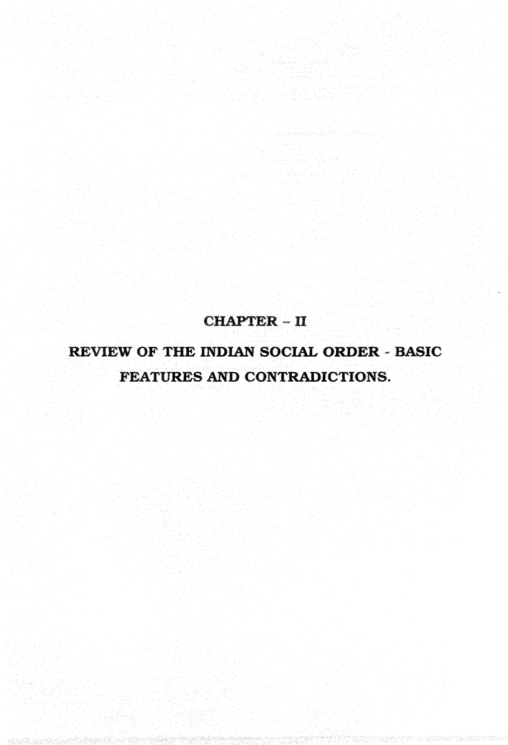 Chapter-Ii Review of the Indian Social Order