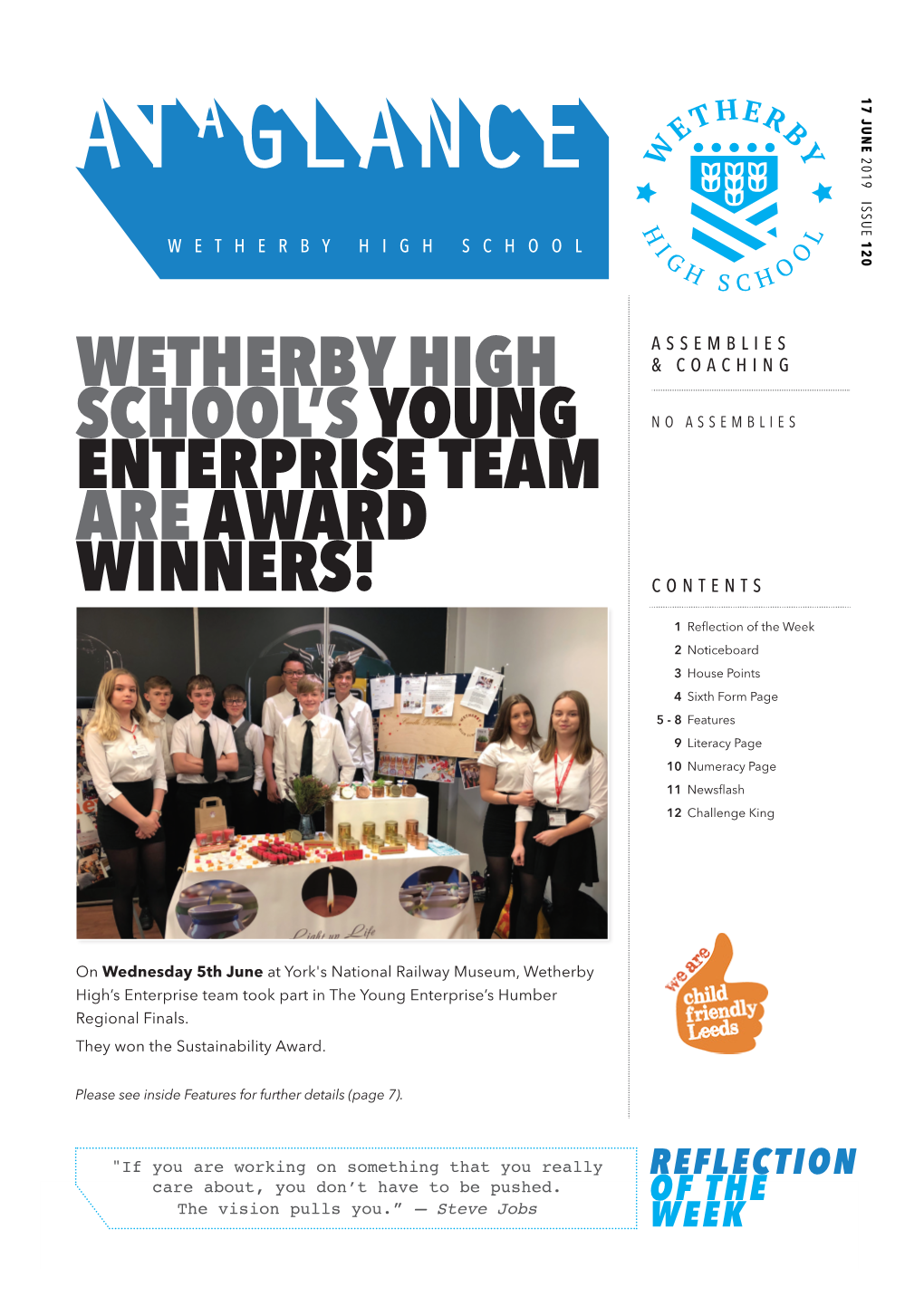 Wetherby High School's Young Enterprise Team Areaward Winners!