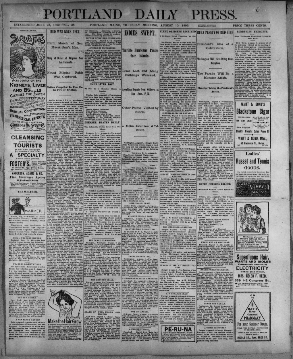 Portland Daily Press: August 10, 1899