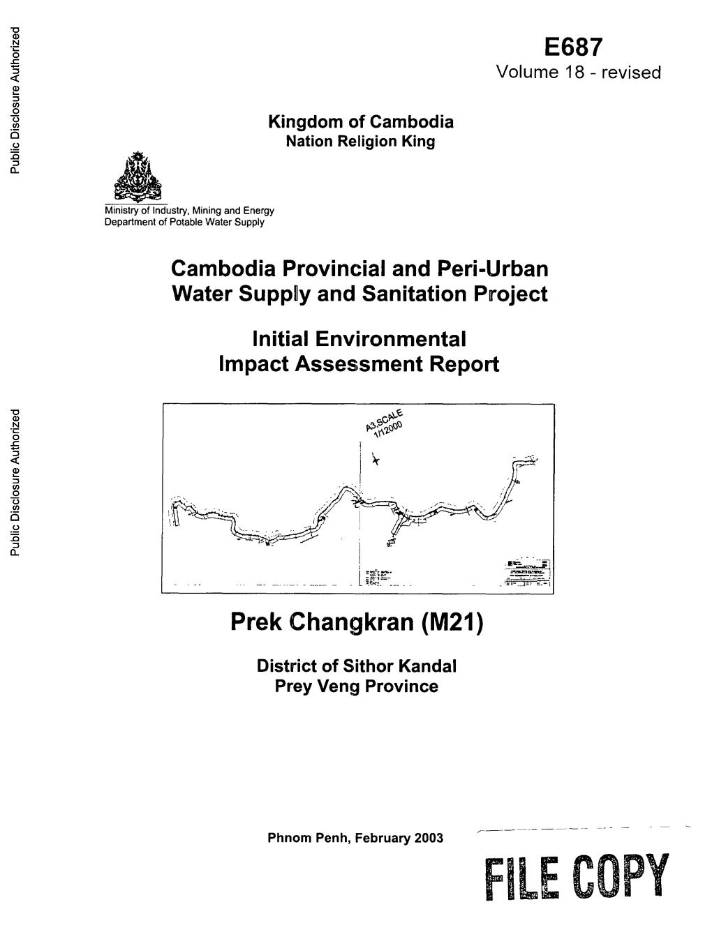 Cambodia Provincial and Peri-Urban Water Supply and Sanitation Project Initial Environmental