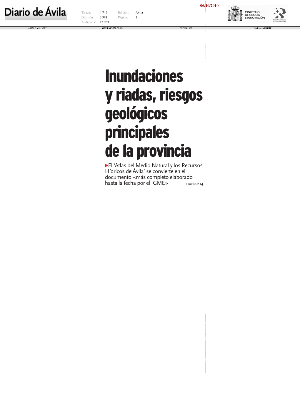 Inundaciones Y Riadas, Riesgos Geológicos Principales De La Provincia