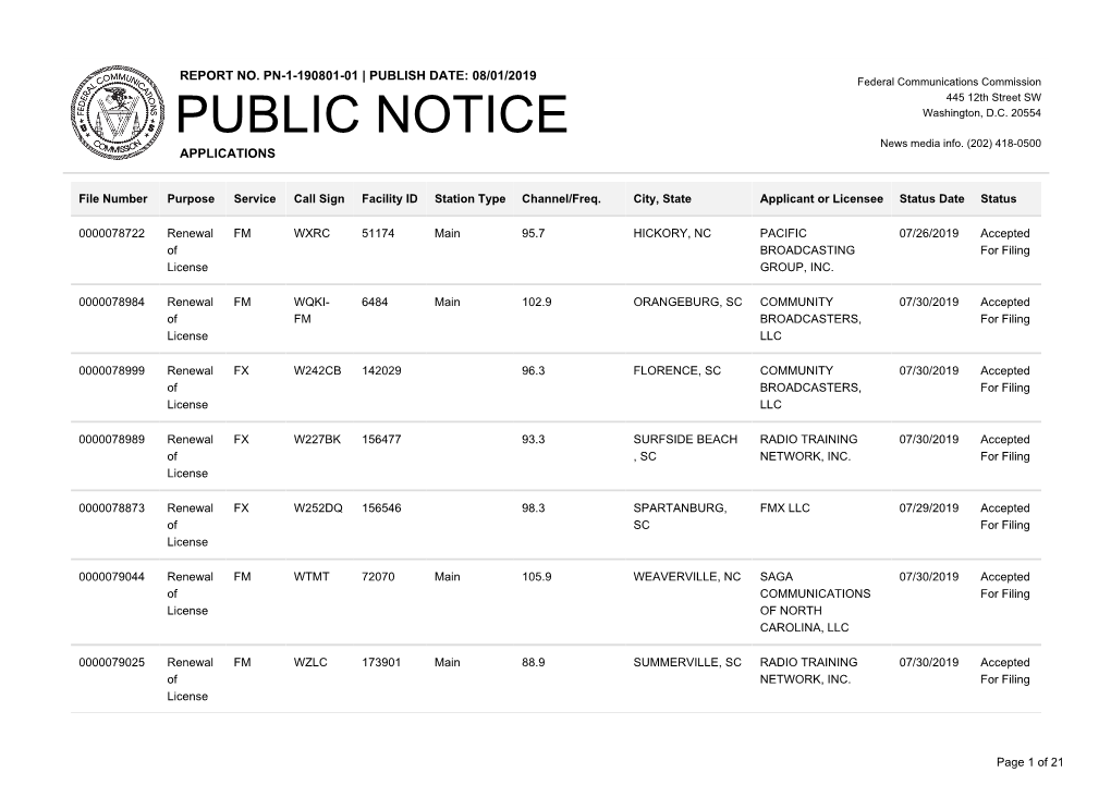 Public Notice >> Licensing and Management System Admin >>