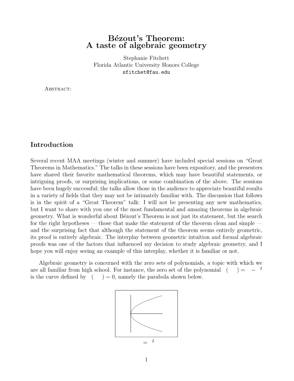 Bézout's Theorem