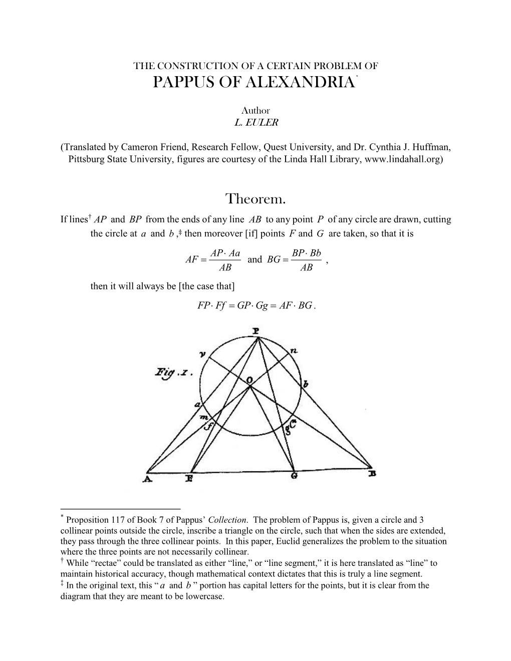 Pappus of Alexandria*