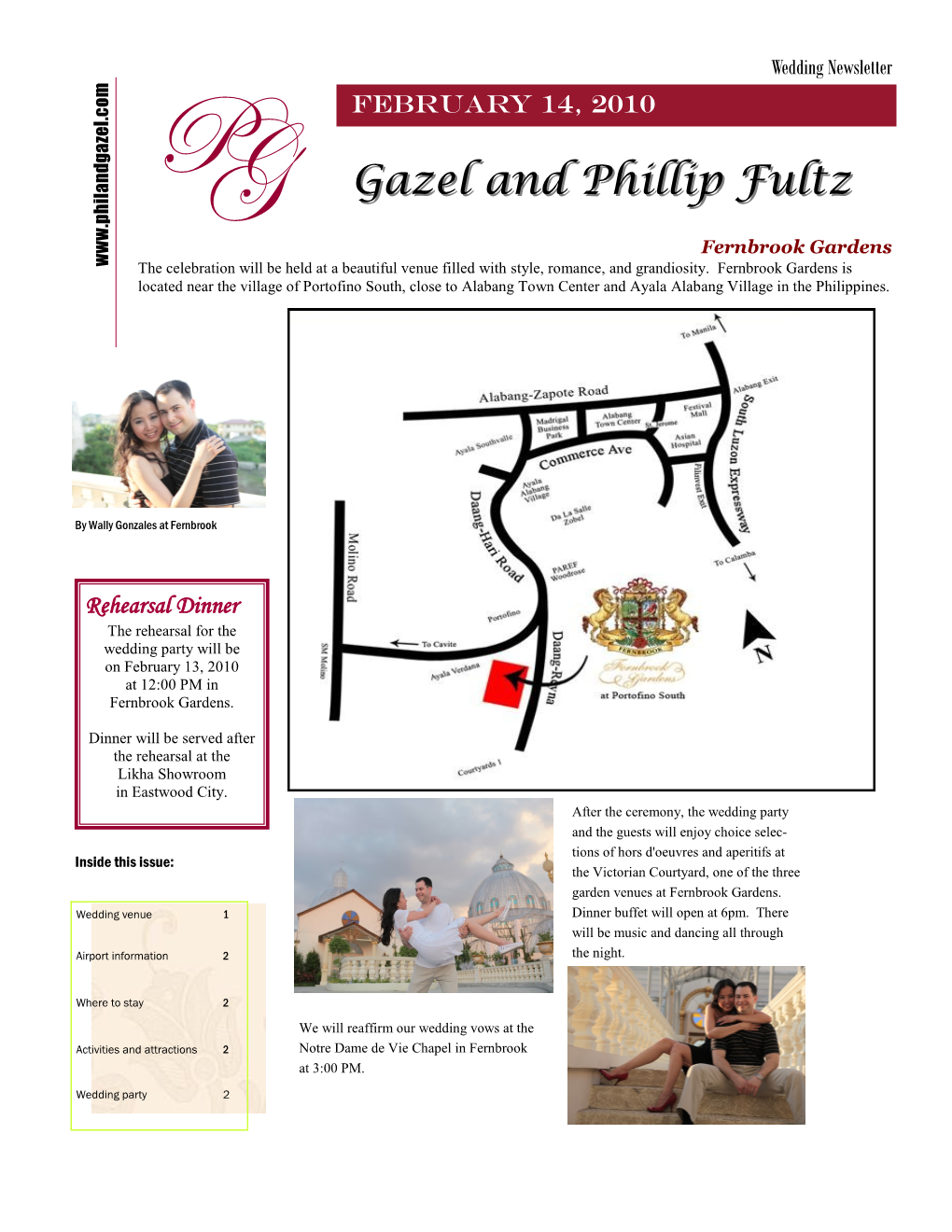 Wedding Newsletter