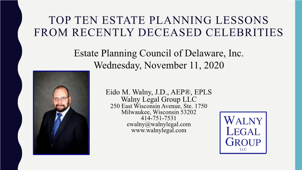 The Future of Estate Planning