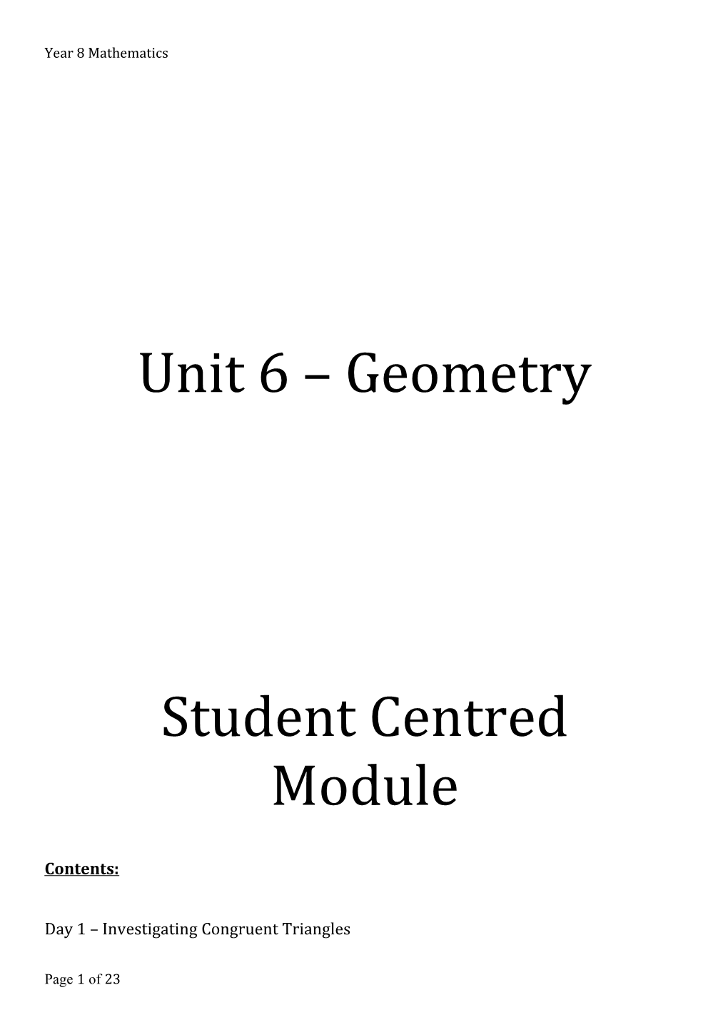 Year 8 Mathematics