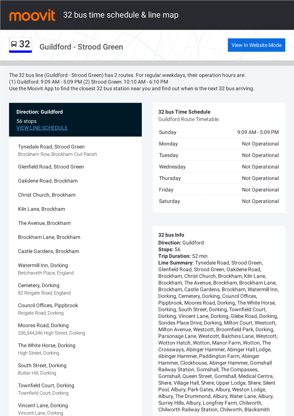 32 Bus Time Schedule & Line Route