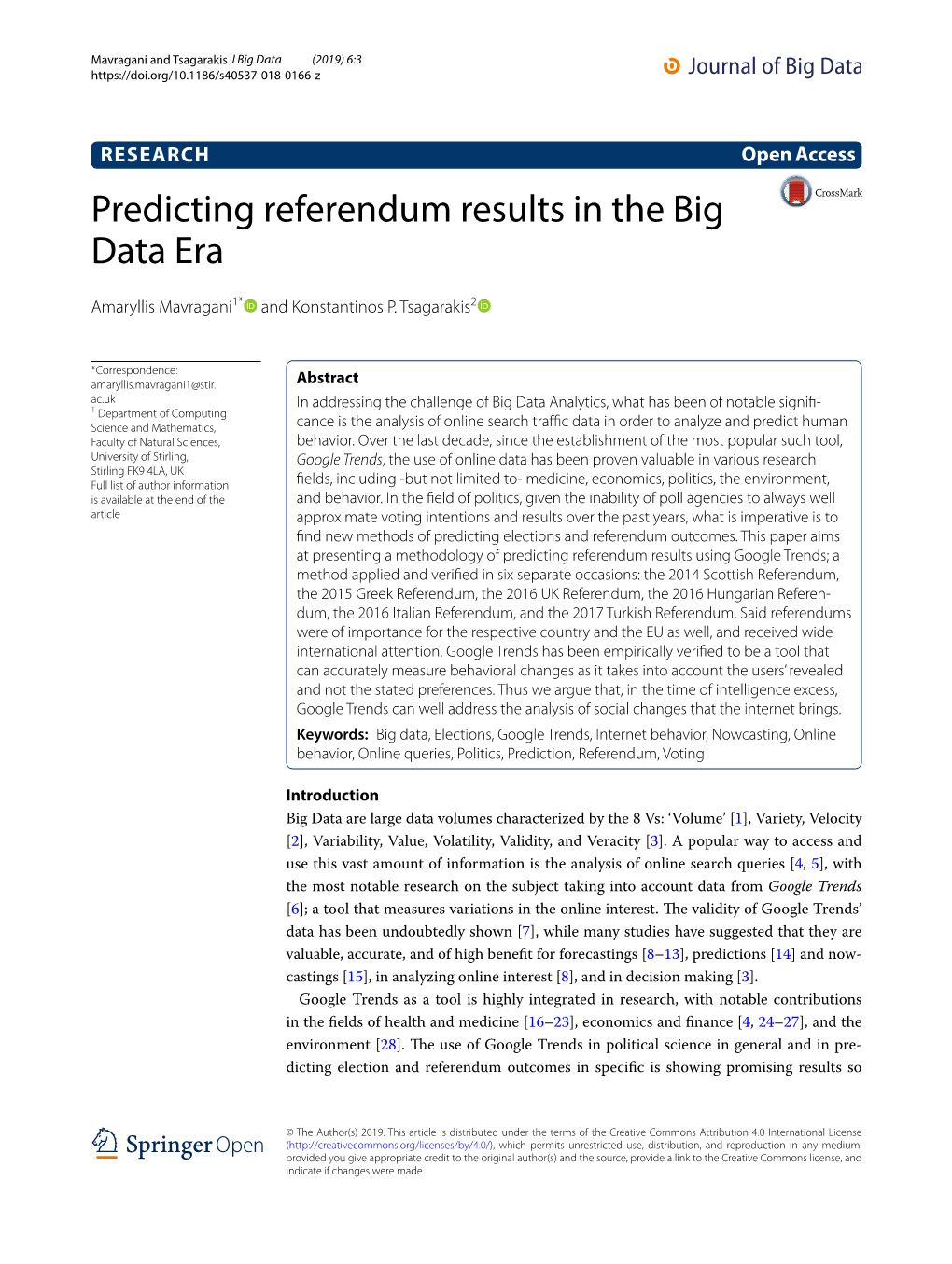 Predicting Referendum Results in the Big Data Era