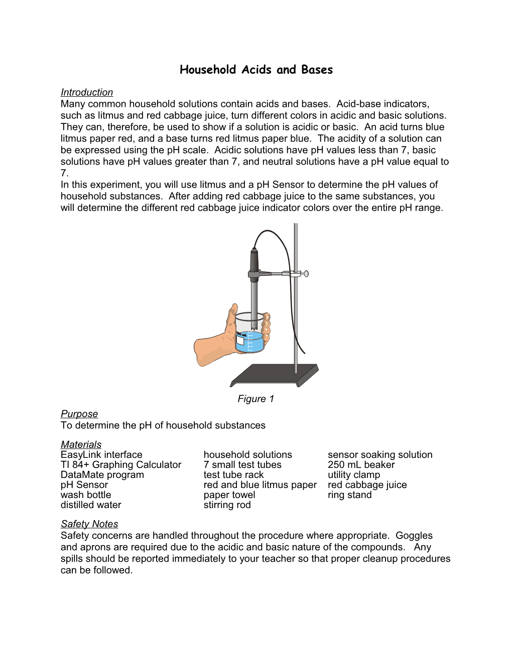 Household Acids and Bases