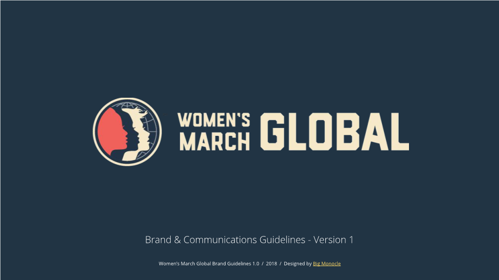 Women's March Global Branding and Communications Guidelines
