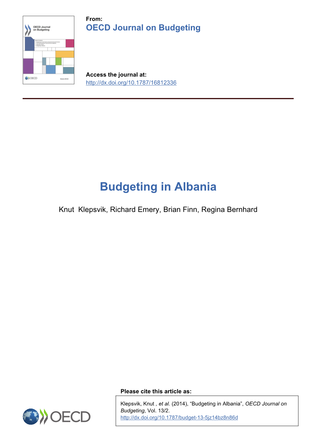 Budgeting in Albania