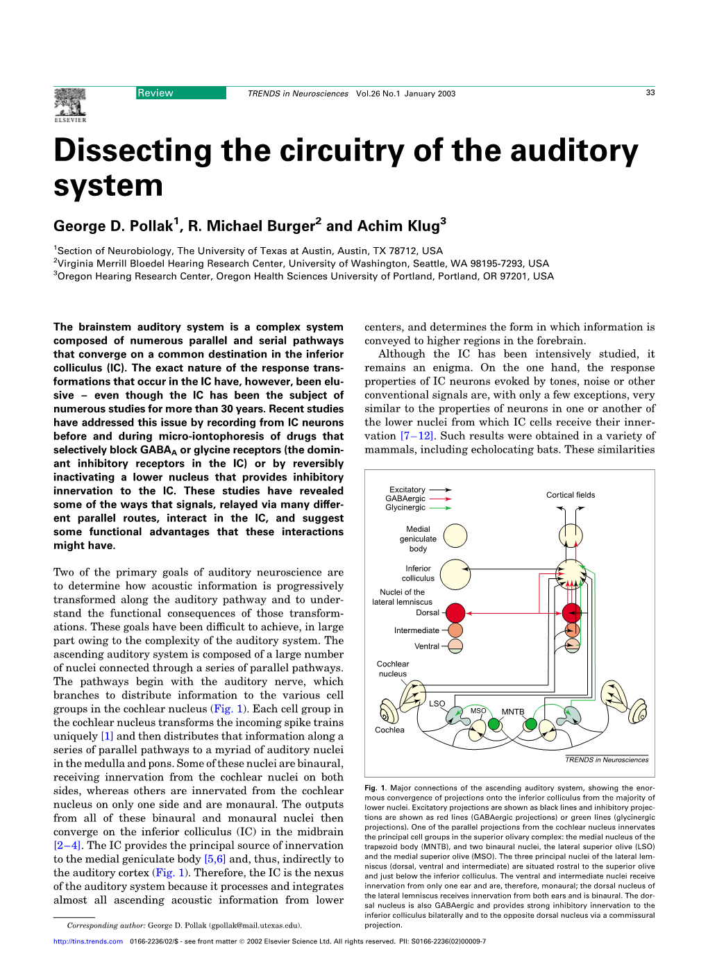 Dissecting the Circuitry of the Auditory System