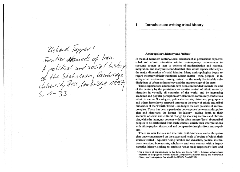 Anthropology, History and 'Tribes' in the Mid-Twentieth Century, Social Scientists of All Persuasions Expected Tribal and Ethnic