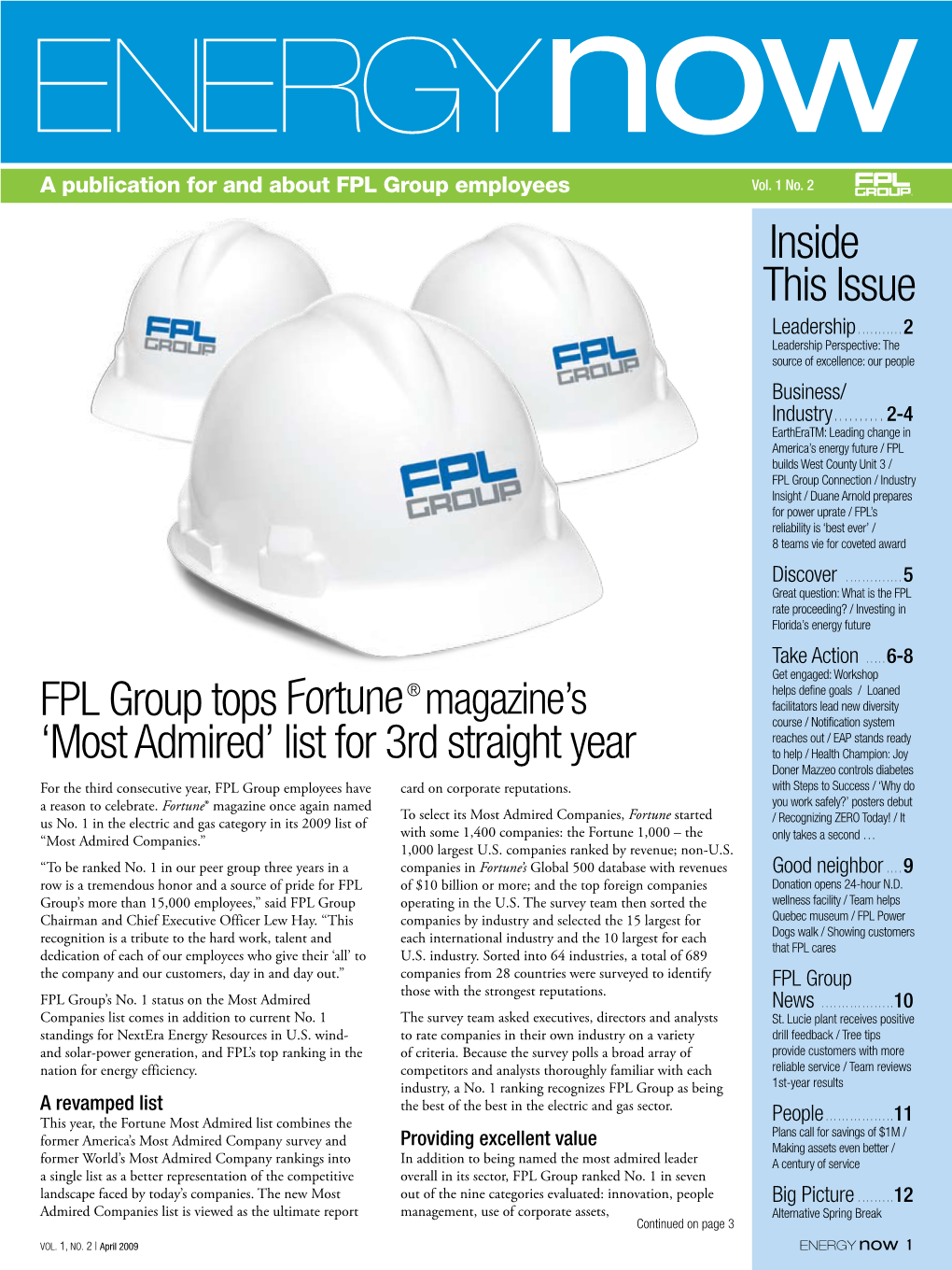 Fpl Group Tops Fortune ® Magazine's 'Most Admired'