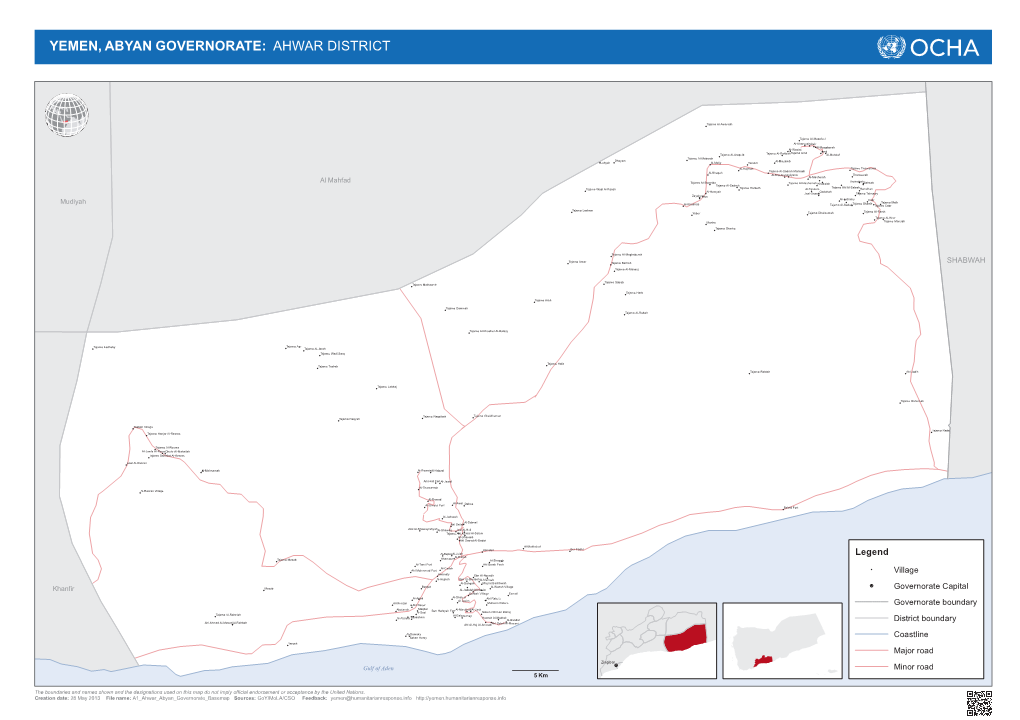 Yemen, Abyan Governorate: Ahwar District