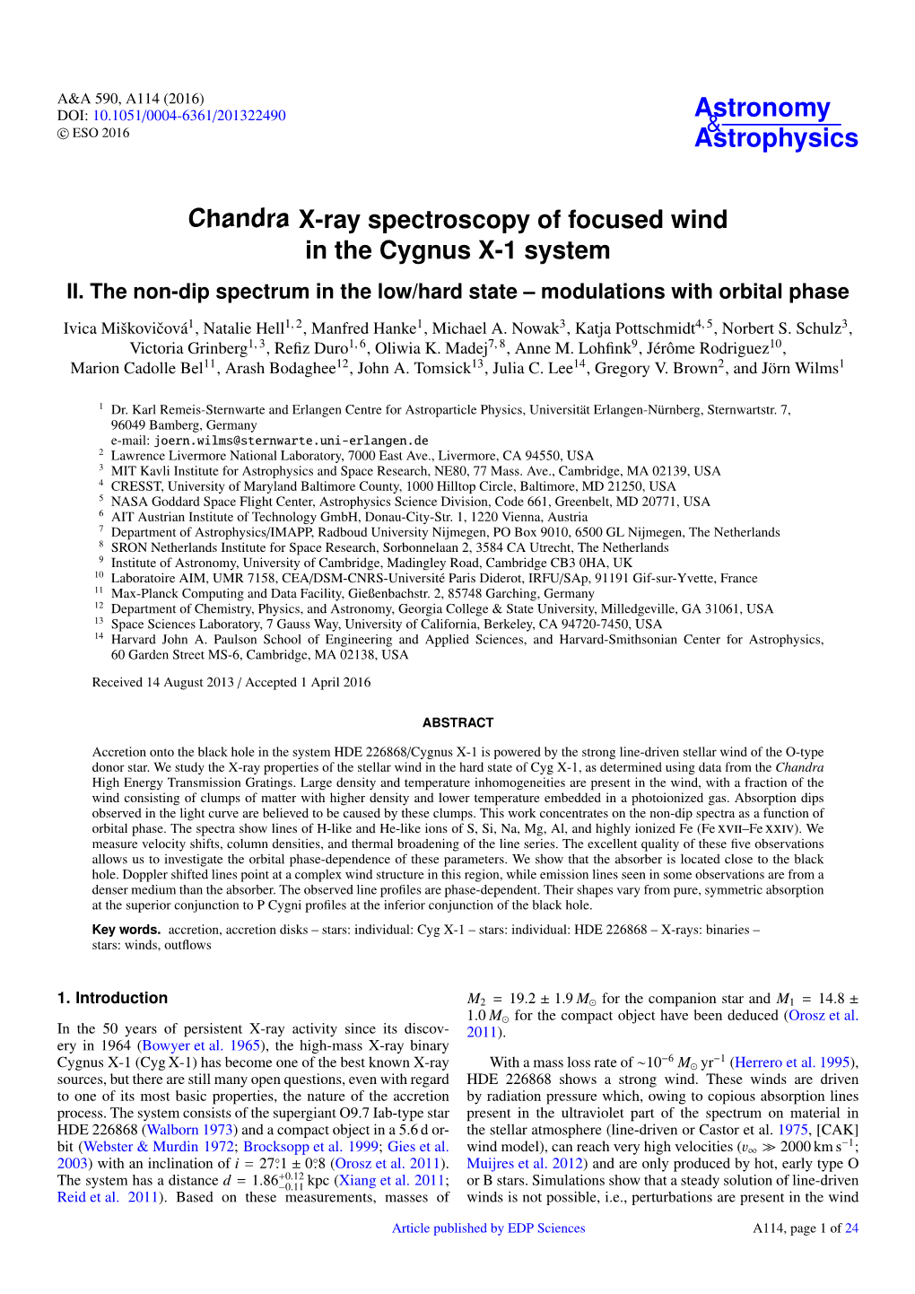 Chandra X-Ray Spectroscopy of Focused Wind in the Cygnus X-1 System II