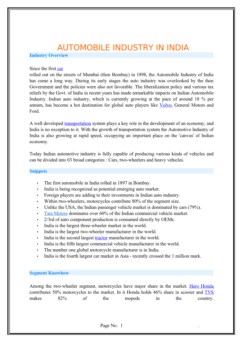 Flow of the Presentation