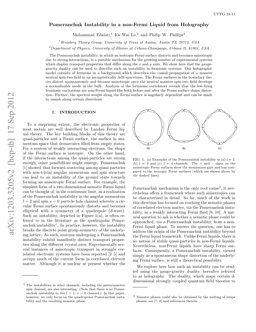 Pomeranchuk Instability in a Non-Fermi Liquid from Holography
