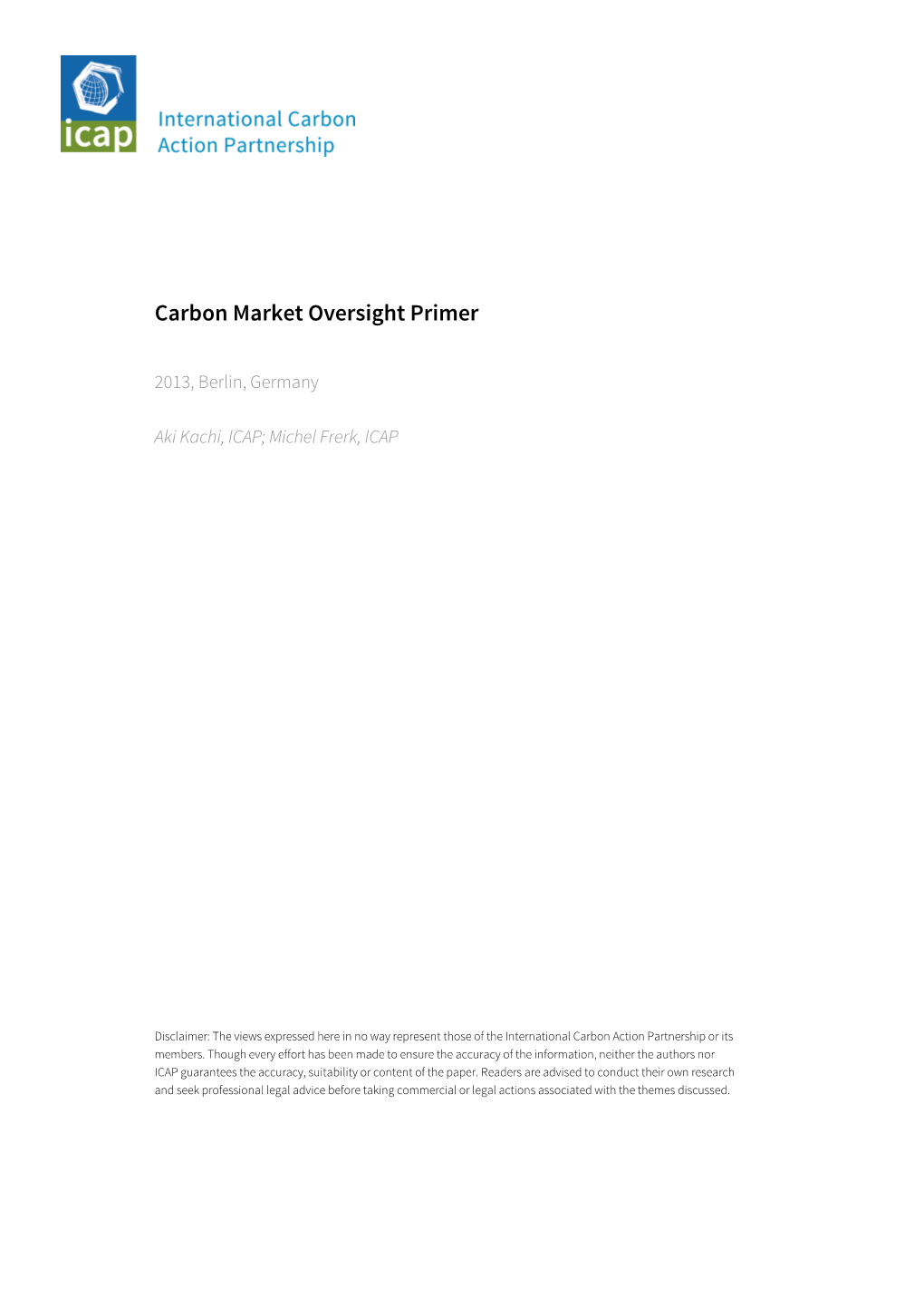 Carbon Market Oversight Primer