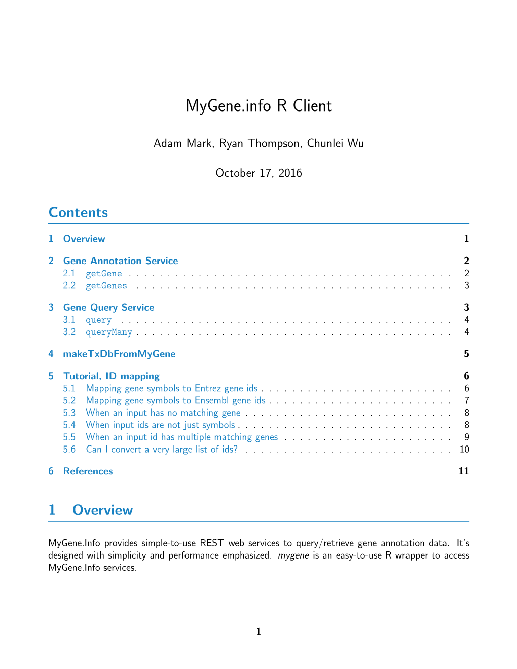 Mygene.Info R Client
