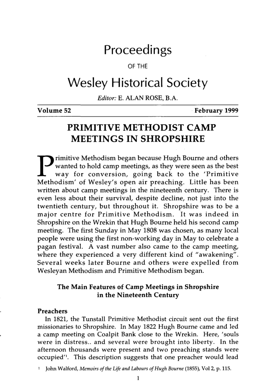 Wesley Historical Society Editor: E