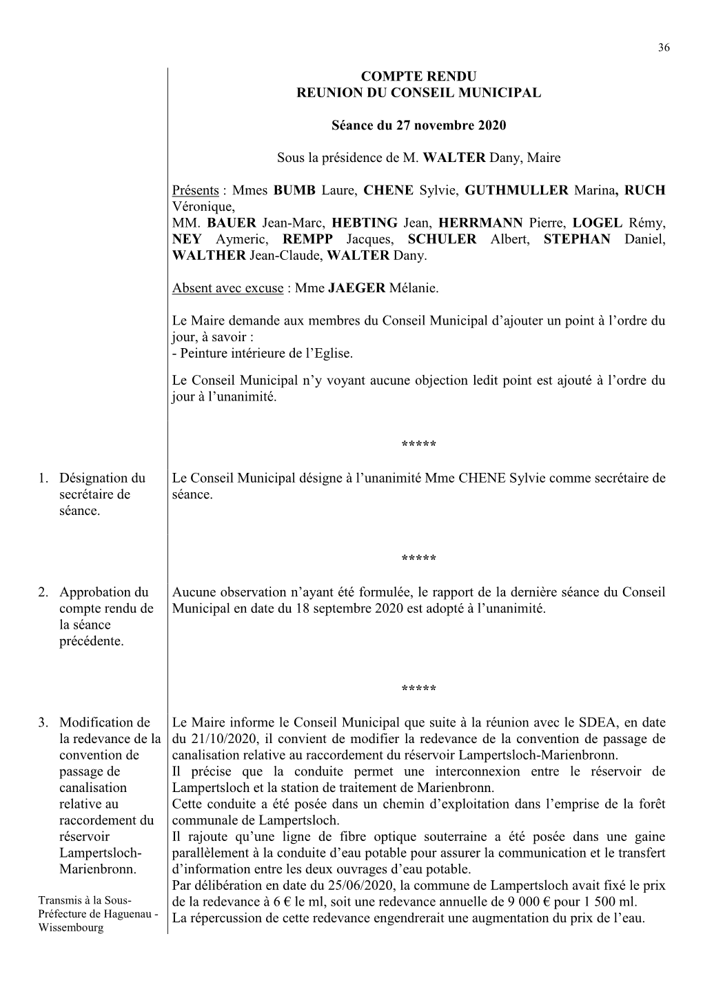 Compte Rendu Reunion Du Conseil Municipal