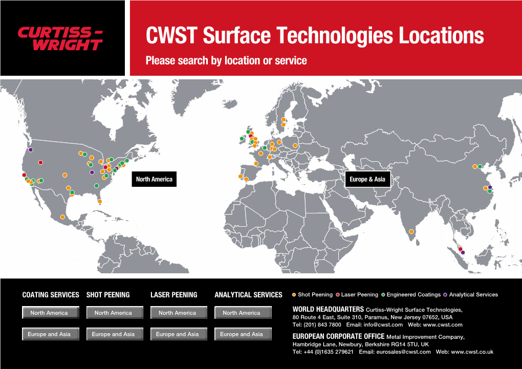 CWST Surface Technologies Locations Please Search by Location Or Service