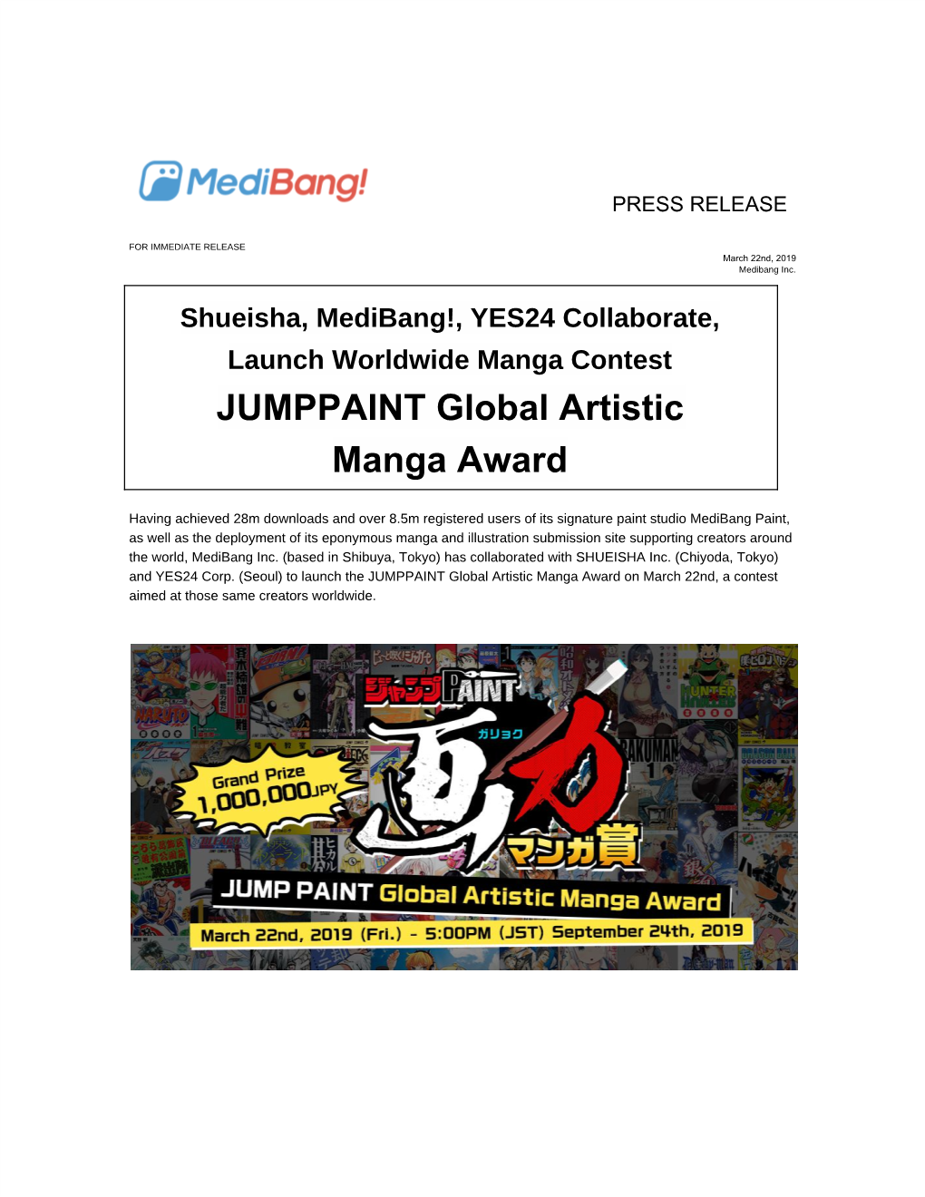 JUMPPAINT Global Artistic Manga Award