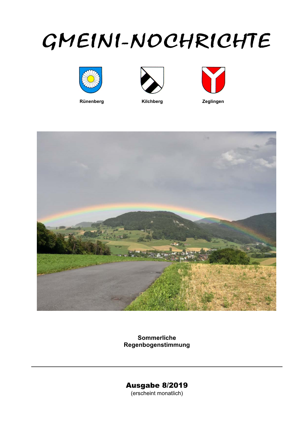 Gmeini-Nochrichte August 2019