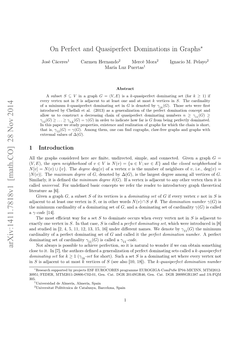 On Perfect and Quasiperfect Domination in Graphs