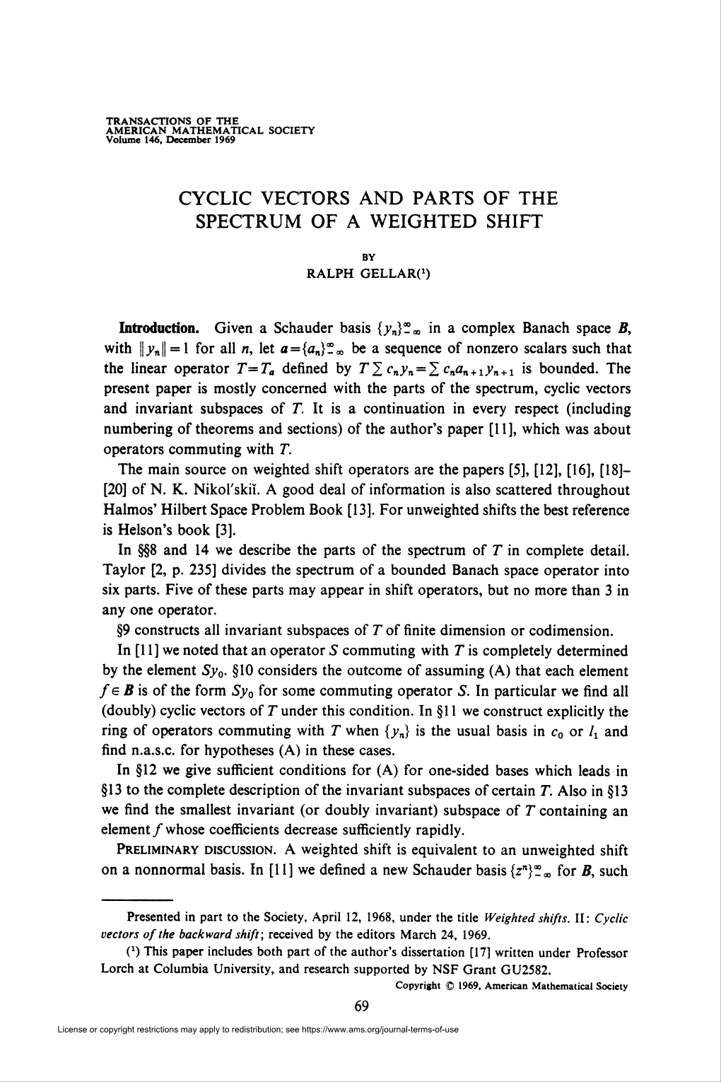 Spectrum of a Weighted Shift