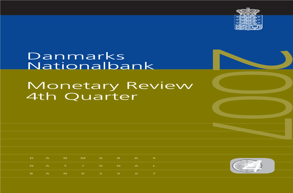 Danmarks Nationalbank Monetary Review 4Th Quarter