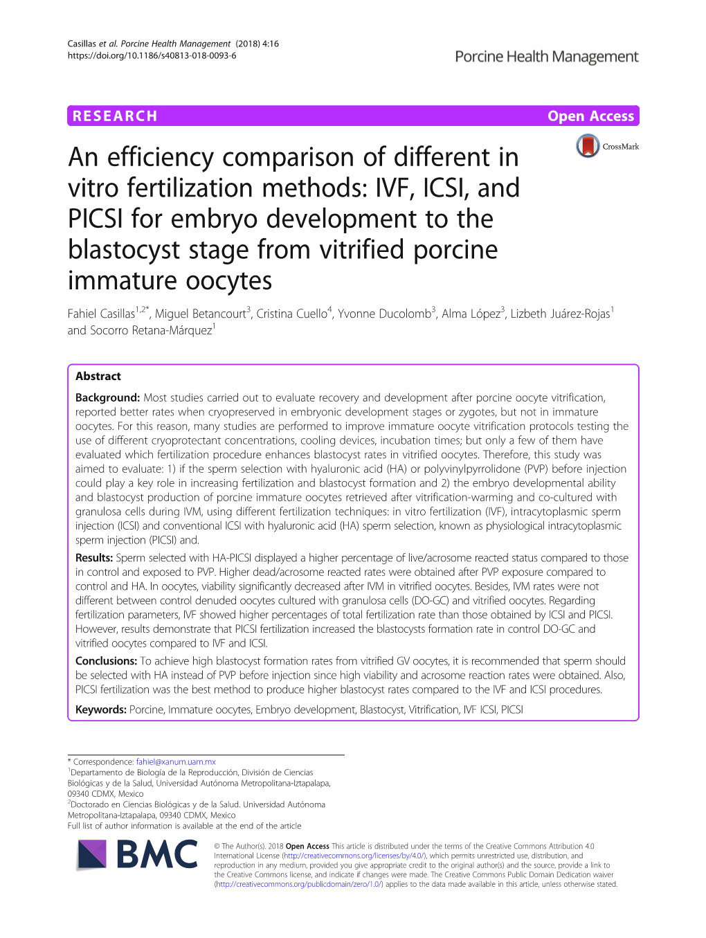 IVF, ICSI, and PICSI for Embryo Development to the Blastoc