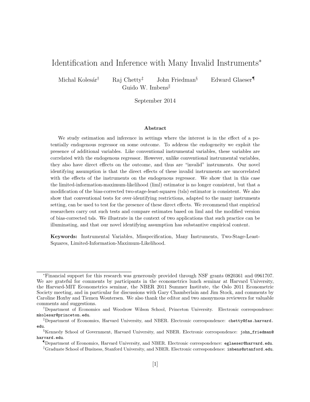 Identification and Inference with Many Invalid Instruments