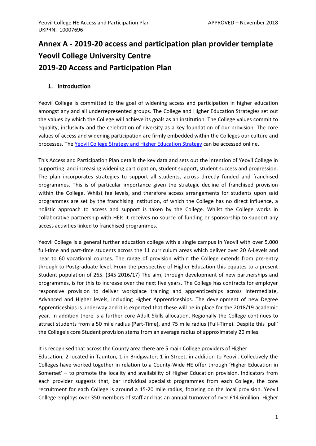Yeovil-College-University-Centre-2019-20-Access-And-Participation-Plan.Pdf