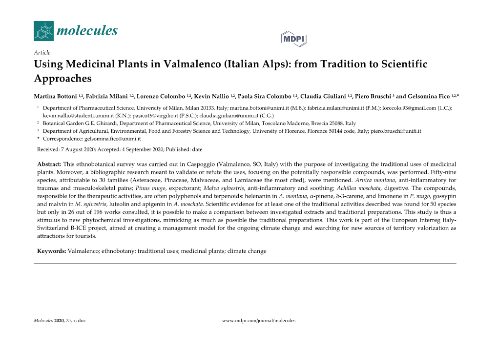 Italian Alps): from Tradition to Scientific Approaches