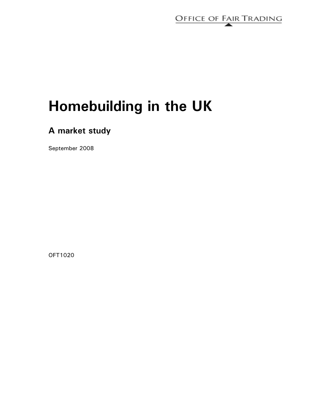 Homebuilding in the UK