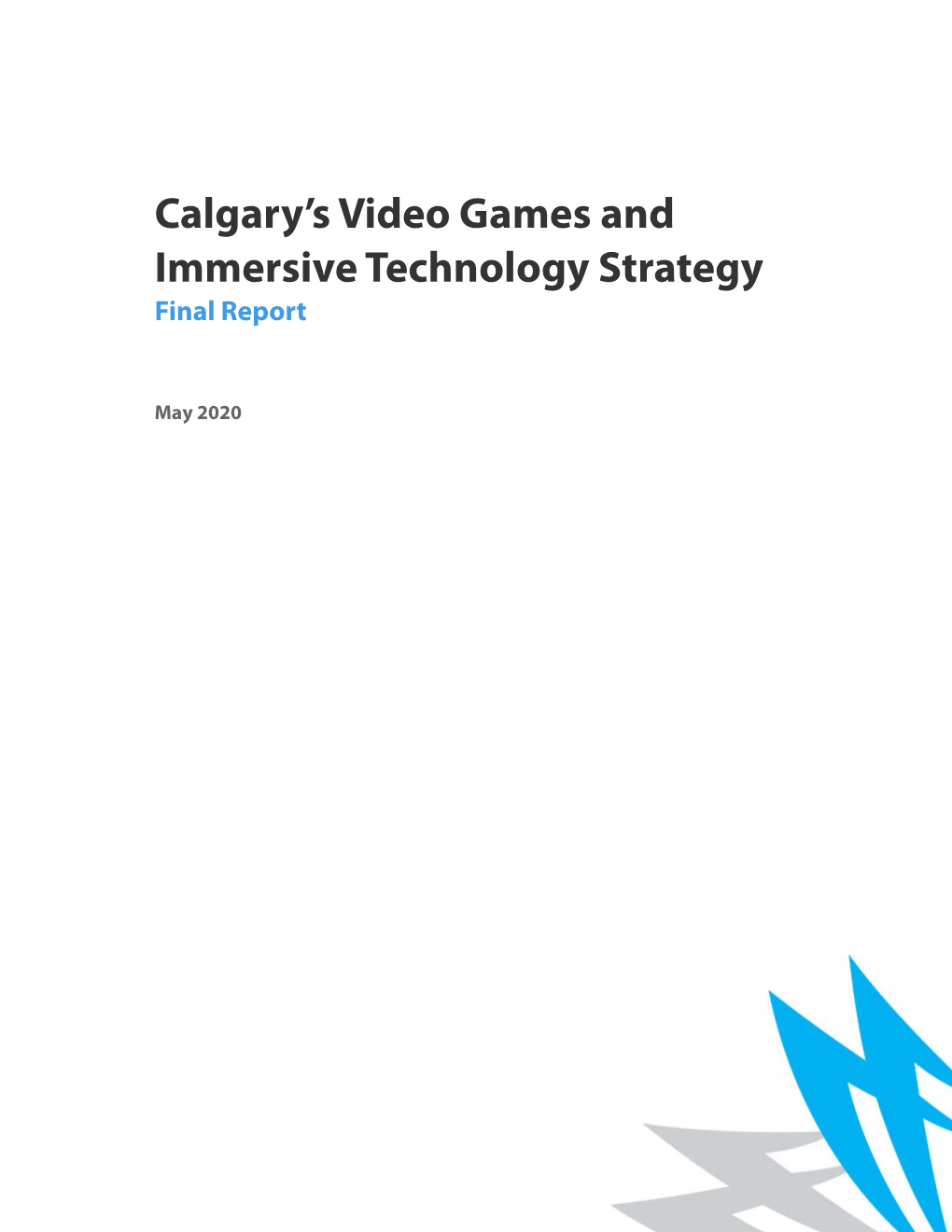 CED Video Games and Immersive Technology Strategy 2020
