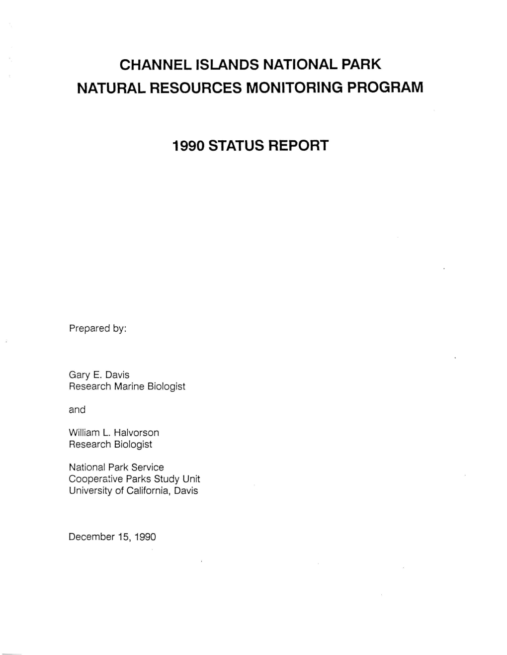 Natural Resources Monitoring Program