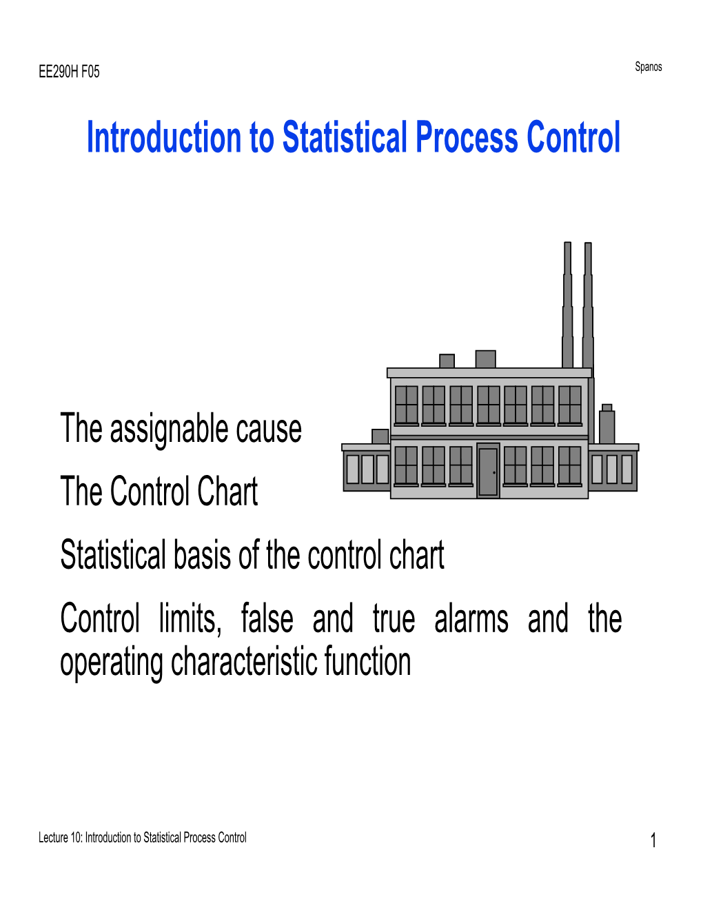 Introduction to Statistical Process Control