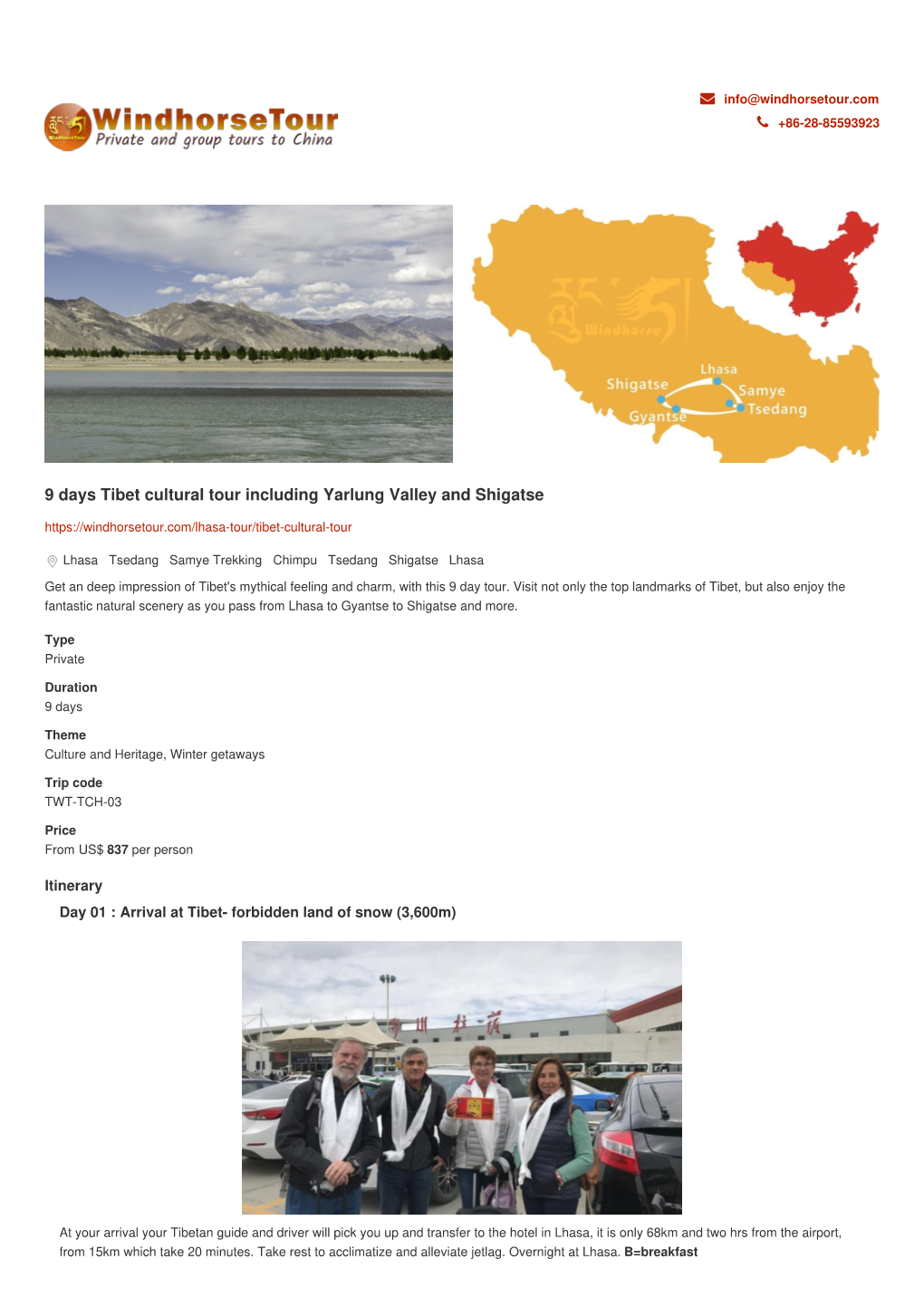 9 Days Tibet Cultural Tour Including Yarlung Valley and Shigatse