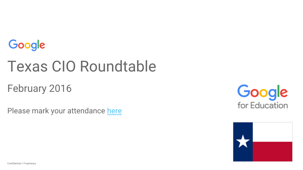 Texas CIO Roundtable February 2016