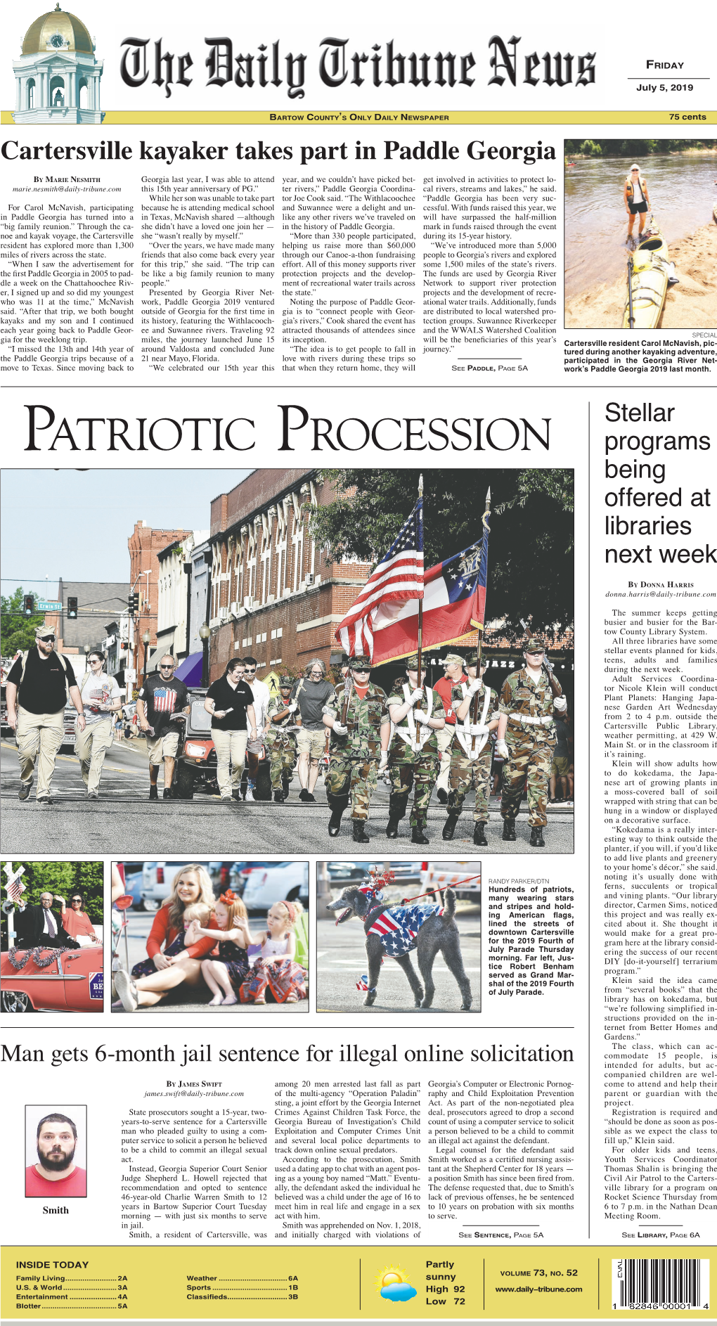 PATRIOTIC PROCESSION Programs Being Offered at Libraries Next Week