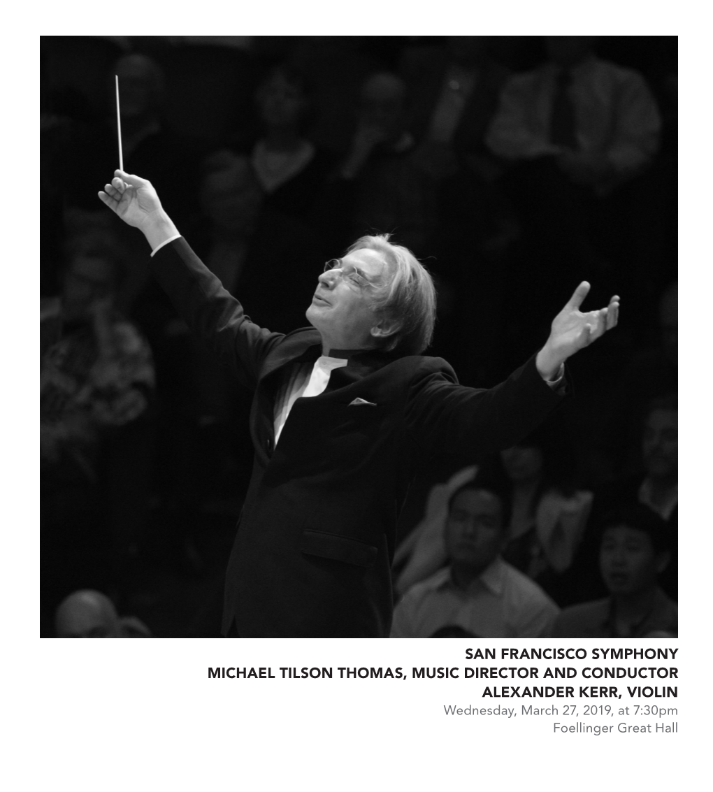 San Francisco Symphony Michael Tilson Thomas