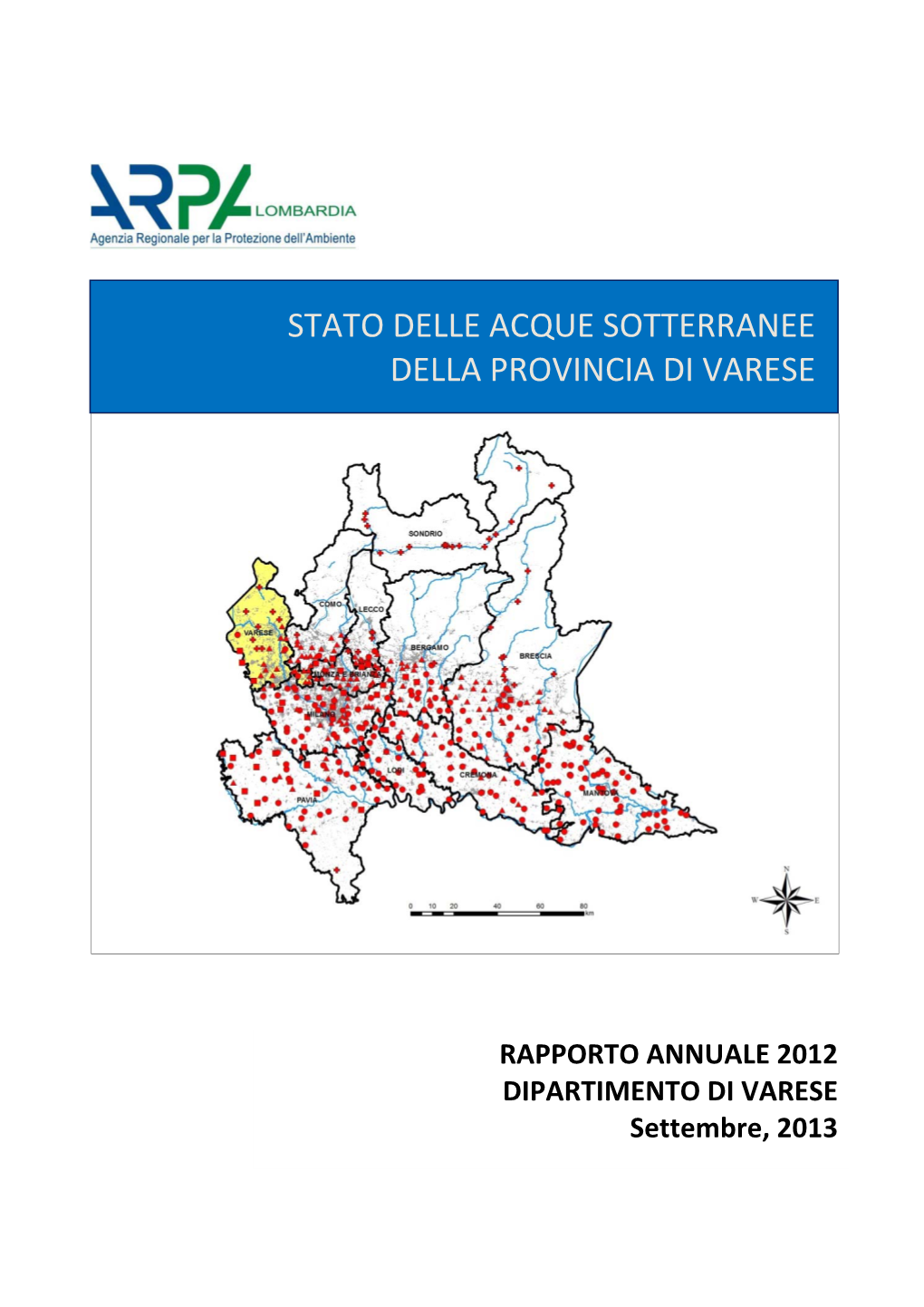 Stato Delle Acque Sotterranee Della Provincia Di Varese 2012