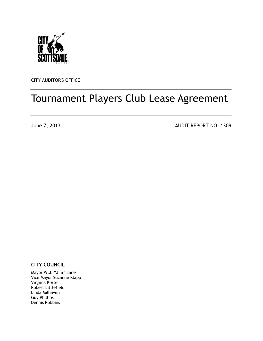 Tournament Players Club Lease Agreement