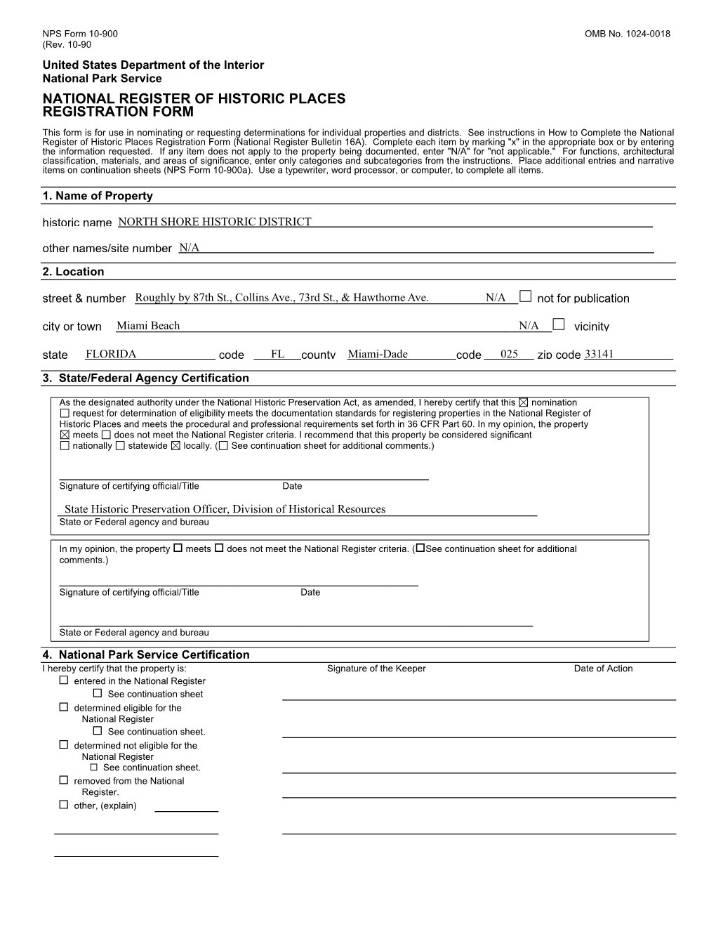 National Register of Historic Places Registration Form