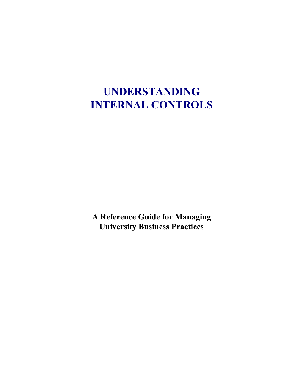 Understanding Internal Controls